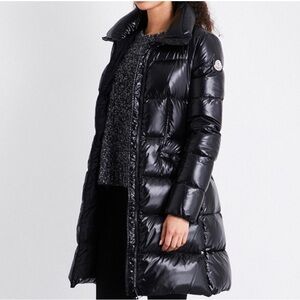 Moncler Jasminum Giubbotto Down Jacket Long Puffer Coat Black